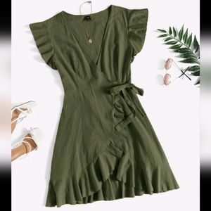 Shein Dress Olive Green